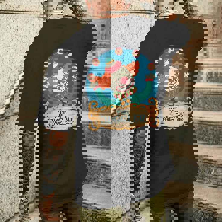 愉快なピエロ ジャグリングボール ジャグラー プロ仕様 ジャグラー メンズTシャツ バックプリント 彼への贈り物