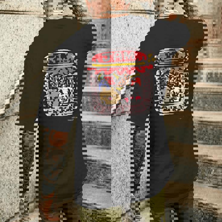 愛しすぎて大好きすぎる。ジャム ダークカラー メンズTシャツ バックプリント 彼への贈り物