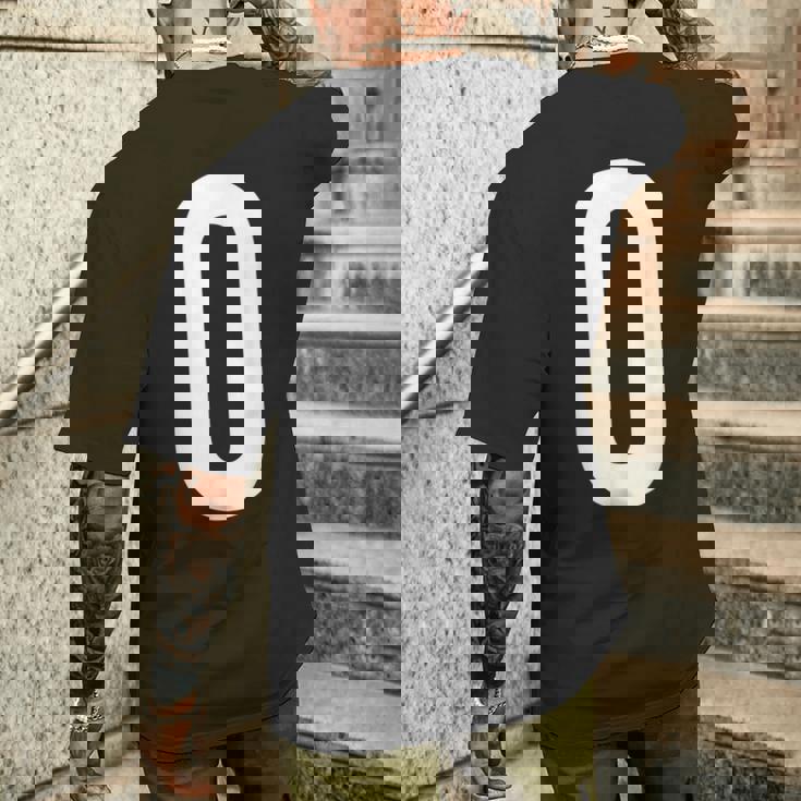 数字 0 数字ゼロ桁アルファベット メンズTシャツ バックプリント 彼への贈り物