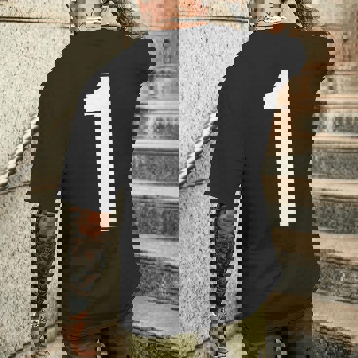 数字アルファベット 1 数字 メンズTシャツ バックプリント 彼への贈り物