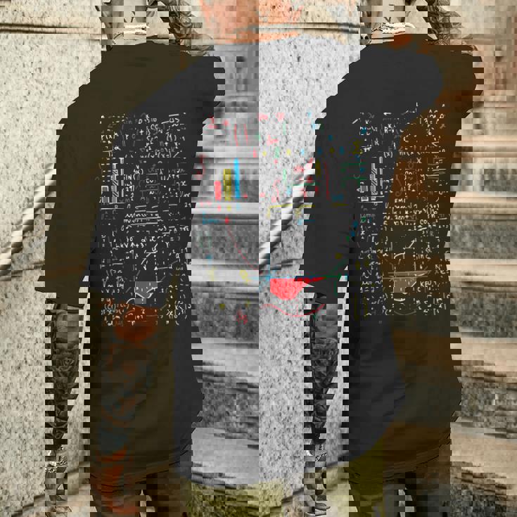 数学 先生 理科 大学 学校 ギフト プライマリー 算数 メンズTシャツ バックプリント 彼への贈り物