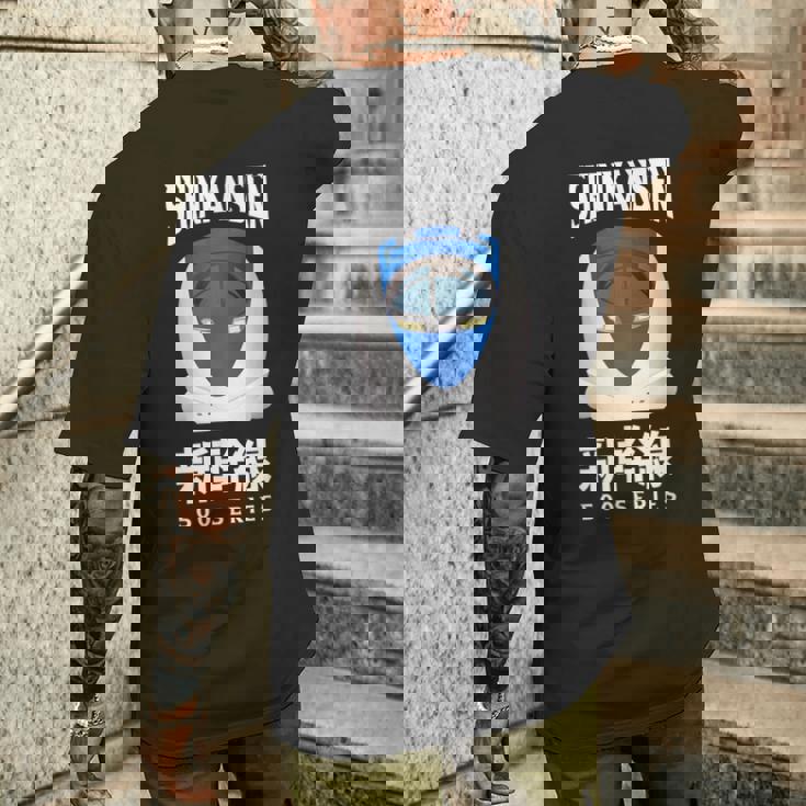 新幹線 新幹線 日本語漢字 500系 日本レール メンズTシャツ バックプリント 彼への贈り物