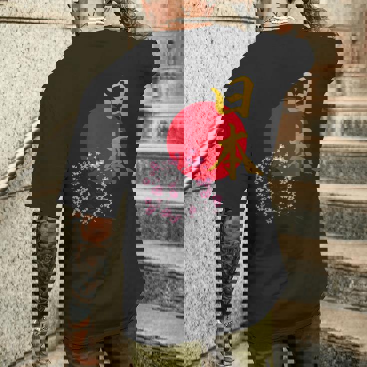 日本- 書道アート 伝統的なデザイン、ユニークなお土産 メンズTシャツ バックプリント 彼への贈り物