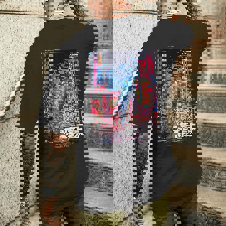 日本のストリートウェア レトロエステ 秋葉原 東京グラフィック メンズTシャツ バックプリント 彼への贈り物