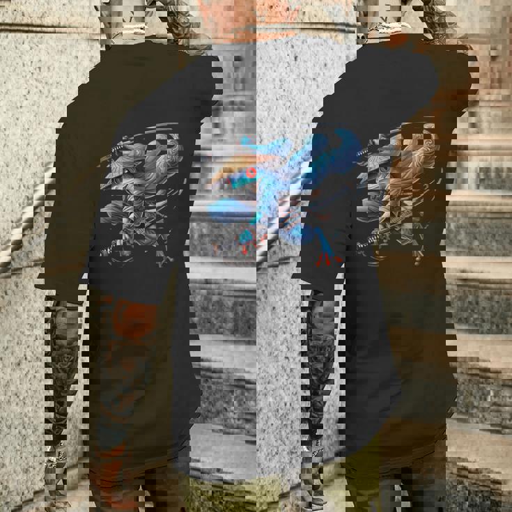 日本の侍カエルの戦士忍者ヴィンテージtシャツ メンズ メンズTシャツ バックプリント 彼への贈り物