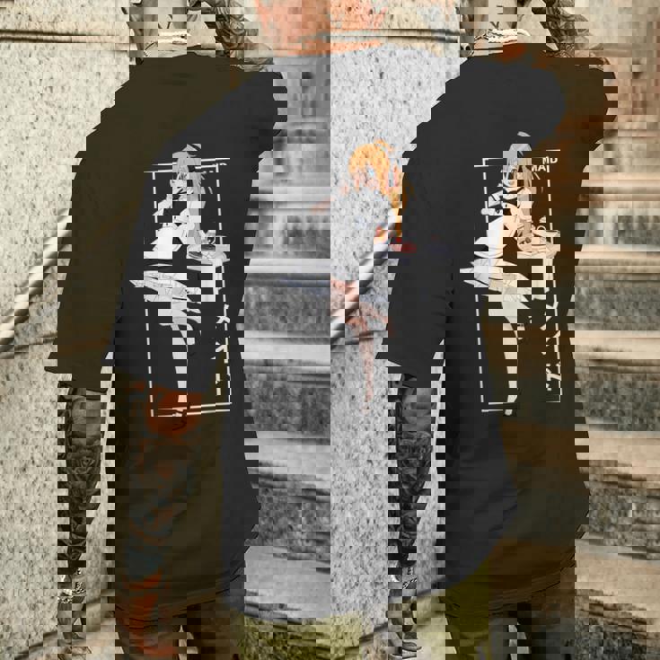 日本アニメメイド漢字オタク メンズTシャツ バックプリント 彼への贈り物