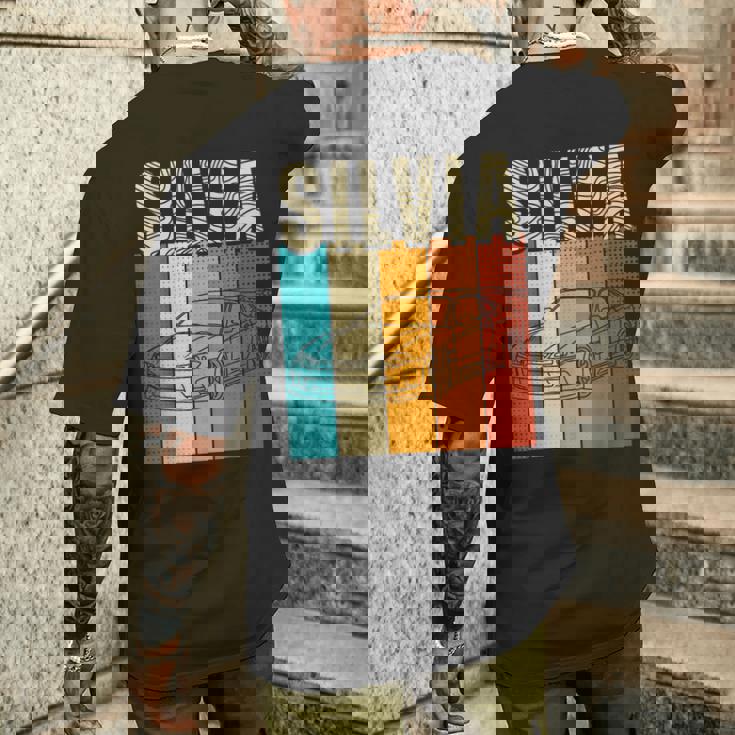 日本シルビア15 チューニング スポーツカー レジェンド 90年代 ヴィンテージ メンズTシャツ バックプリント 彼への贈り物