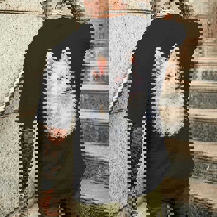 日本スピッツ 犬 グラフィック ペット イラスト 日本スピッツ メンズTシャツ バックプリント 彼への贈り物