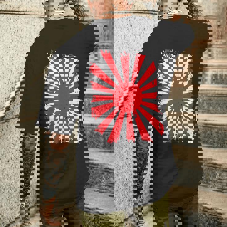 日本戦争旗 日本中道 日本国旗 メンズTシャツ バックプリント 彼への贈り物