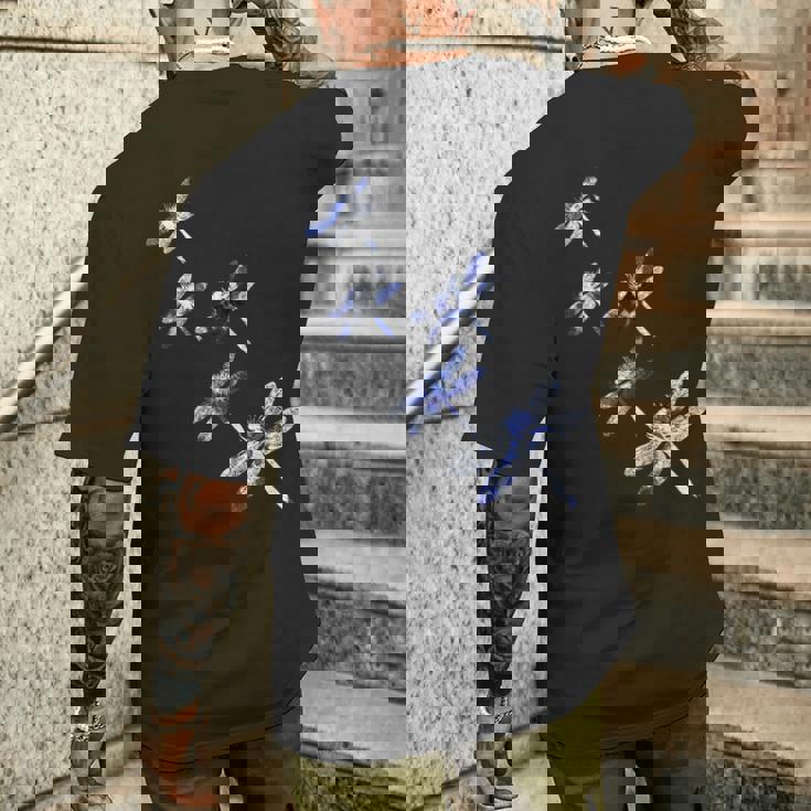 日本美絞り絞り染めトンボ メンズTシャツ バックプリント 彼への贈り物