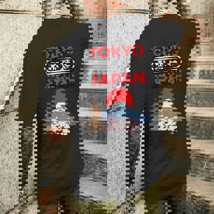 日本製 桜山 東京 日本 お土産 贈り物 ギフト メンズTシャツ バックプリント 彼への贈り物