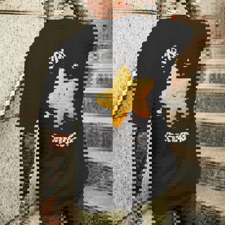 星 宇宙 銀河 月 夜 天文学 かわいい 星空観察 愛 メンズTシャツ バックプリント 彼への贈り物