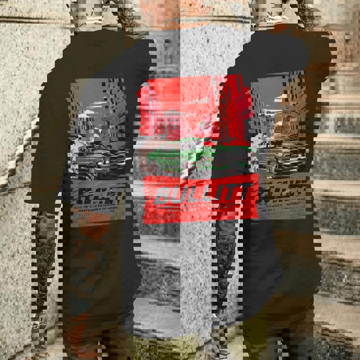 映画 ブリット マッスルカー イラスト メンズTシャツ バックプリント 彼への贈り物