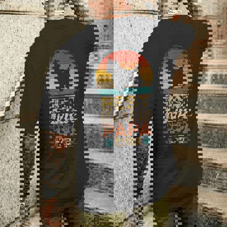 最高のヨーキーパパ ヨークシャー・テリア メンズTシャツ バックプリント 彼への贈り物