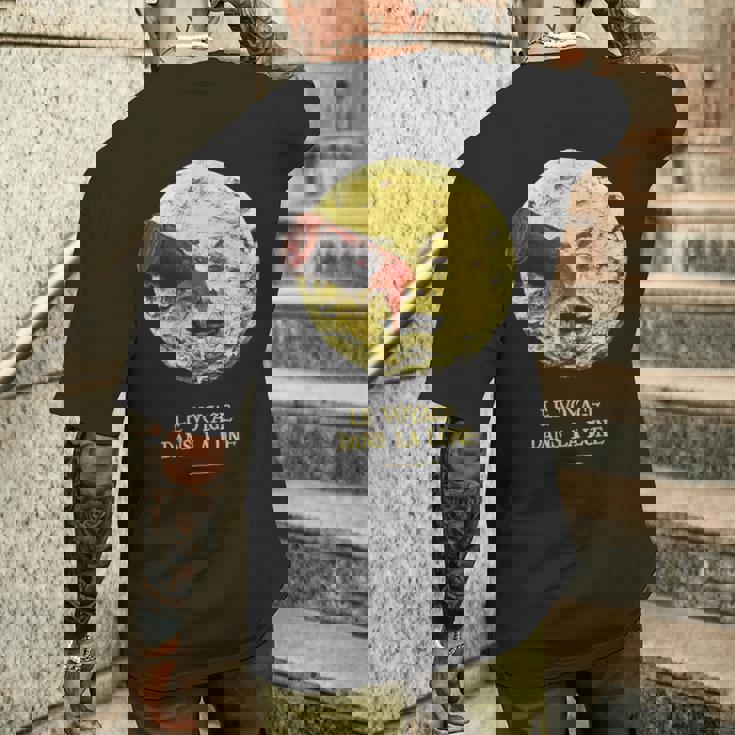 月世界旅行 1902 サイレント映画 クラシック映画 ヴィンテージ A Trip To The Moon Movie メンズTシャツ バックプリント 彼への贈り物