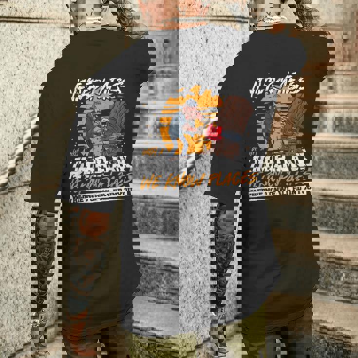 木こりを汚さない面白いロギング引用 メンズTシャツ バックプリント 彼への贈り物