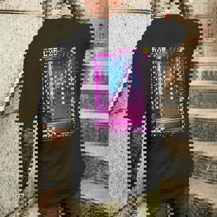 東京サイバーパンク ヴェイパーウェーブ 日本のレトロな雰囲気の美学 メンズTシャツ バックプリント 彼への贈り物