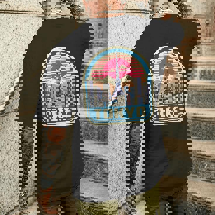 東京シティスカイライン ヴィンテージ 日本土産 レトロカラー メンズTシャツ バックプリント 彼への贈り物