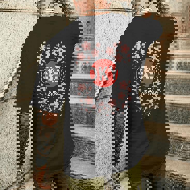 東京桜 日本 さくら メンズTシャツ バックプリント 彼への贈り物