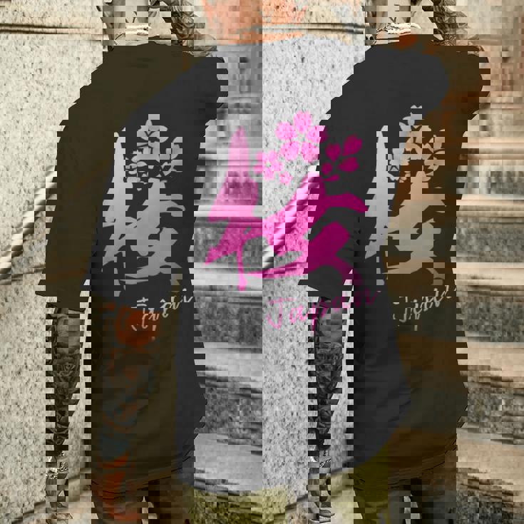 桜 漢字 日本語 毛筆風 筆文字 デザイン文字 カリグラフィー 和柄 日本 かっこいい お土産 海外 面白い 文字入り メンズTシャツ バックプリント 彼への贈り物