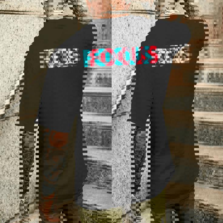 楽しいフォーカスデザイン 錯覚トリッピー メンズTシャツ バックプリント 彼への贈り物