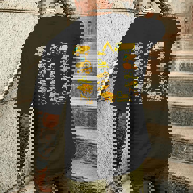 楽しい建設トラック 10歳の誕生日パーティー 男の子 10歳 メンズTシャツ バックプリント 彼への贈り物