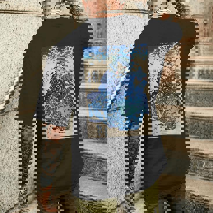 歌川国芳 ヴィンテージ 浮世絵優女 メンズTシャツ バックプリント 彼への贈り物