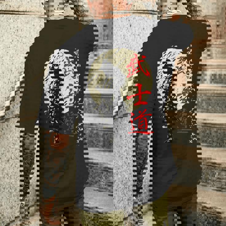 武士道コード侍戦士漢字 メンズTシャツ バックプリント 彼への贈り物