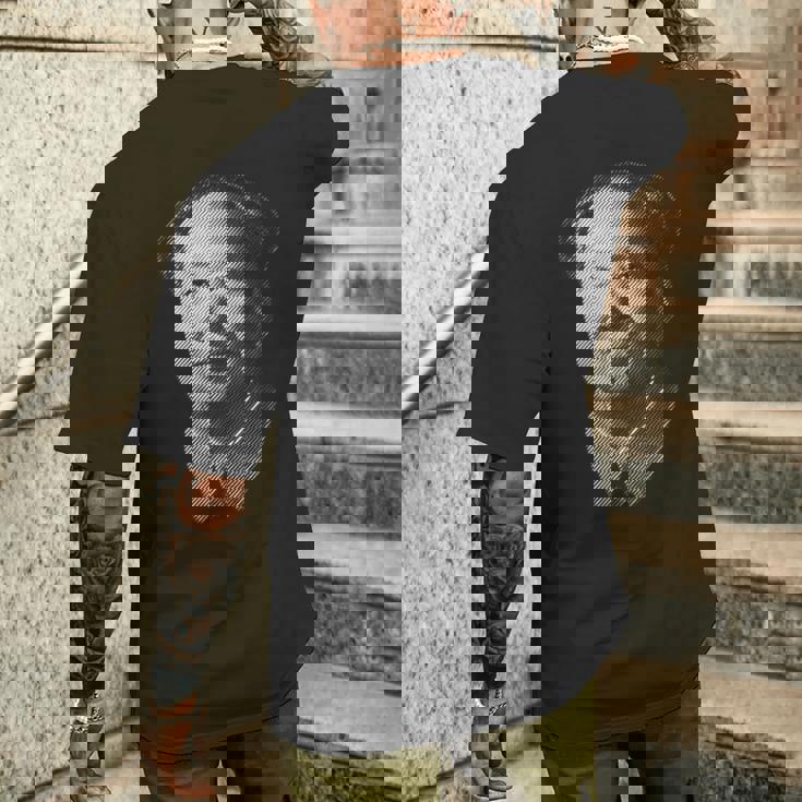 毛沢東会長 肖像画 メンズTシャツ バックプリント 彼への贈り物