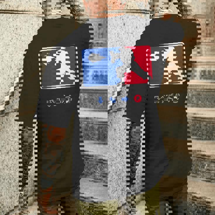 波動拳格闘スポーツリーグ-面白いアーケードゲーマー メンズTシャツ バックプリント 彼への贈り物