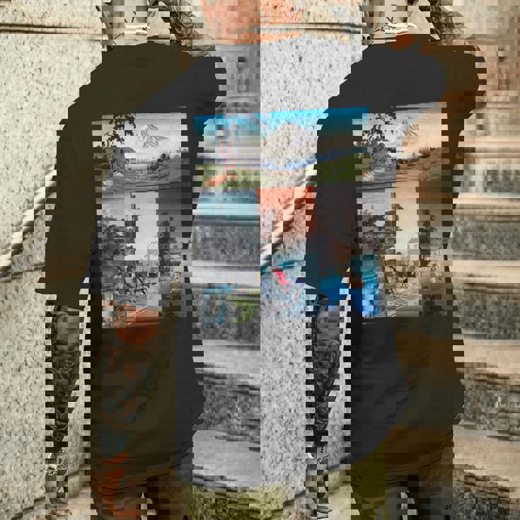 浮世絵 富士山 日本画 版画 名作 アート 絵画 メンズ レディース 面白い 服 美術 おもしろ メンズTシャツ バックプリント 彼への贈り物