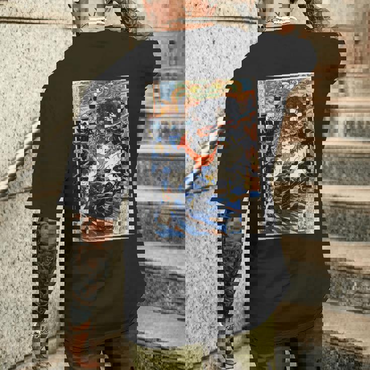 浮世絵 面白tシャツ 日本画 歌川国芳 名作 アート 絵画 メンズ レディース 面白い 服 美術 おもしろ メンズTシャツ バックプリント 彼への贈り物