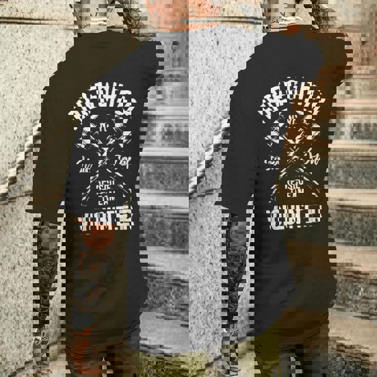 消防士 ボランティア レスキュースクワッド ニューヨーク メンズTシャツ バックプリント 彼への贈り物