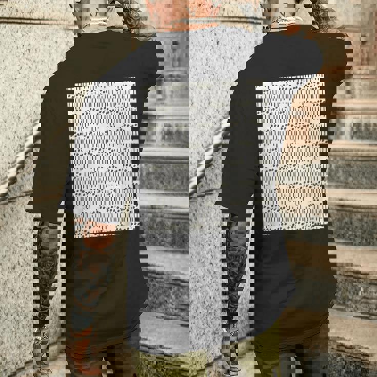 点と線 白 黒 メンズTシャツ バックプリント 彼への贈り物