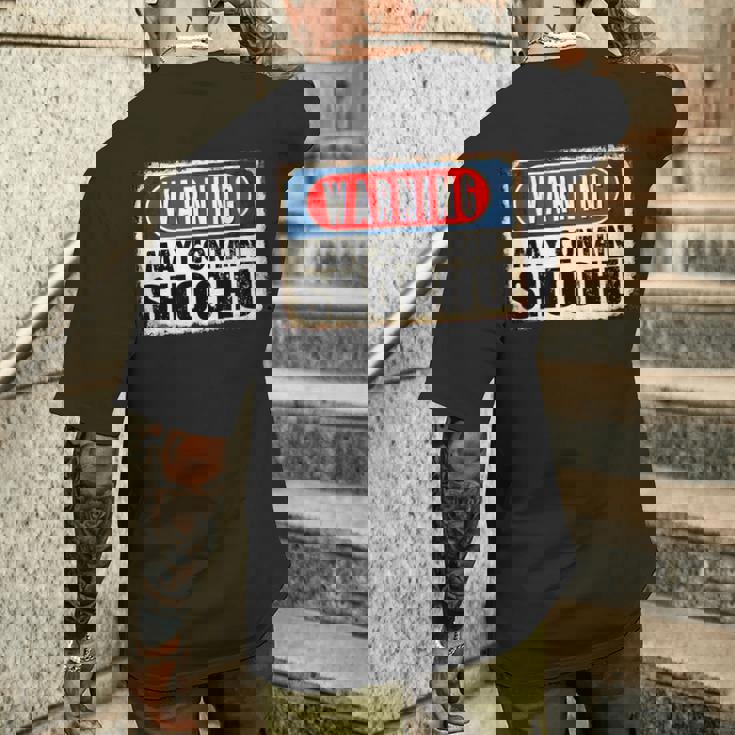 焼酎日本酒面白い警告サインが含まれている可能性があります メンズTシャツ バックプリント 彼への贈り物