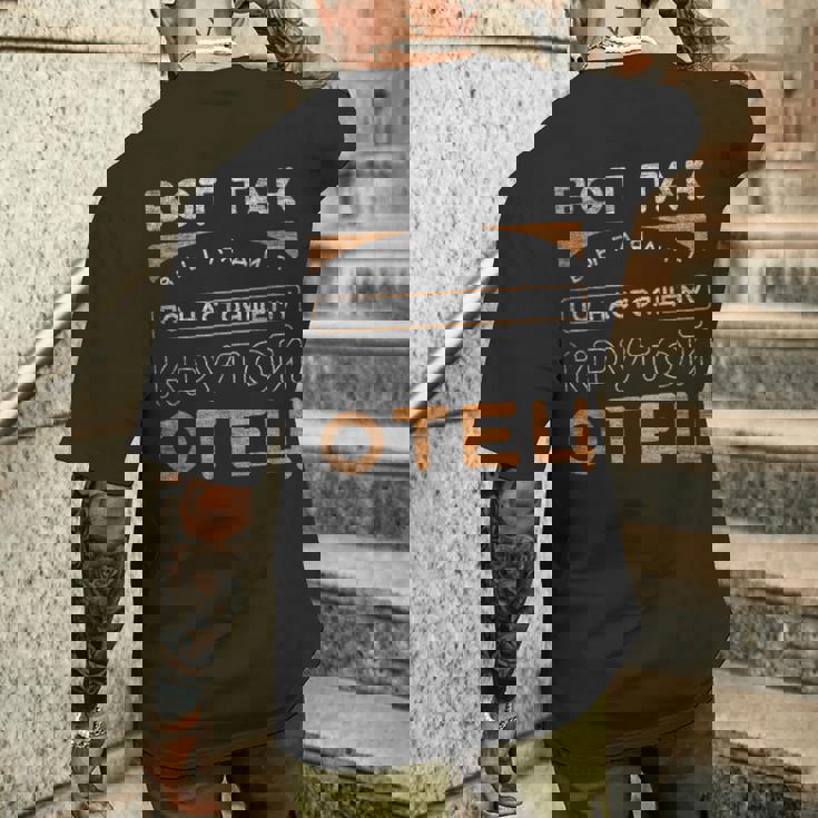 父の日、ヴィンテージ感のあるロシア語のパパの言葉 メンズTシャツ バックプリント 彼への贈り物