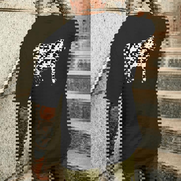 牛柄の服 牛柄 メンズTシャツ バックプリント 彼への贈り物