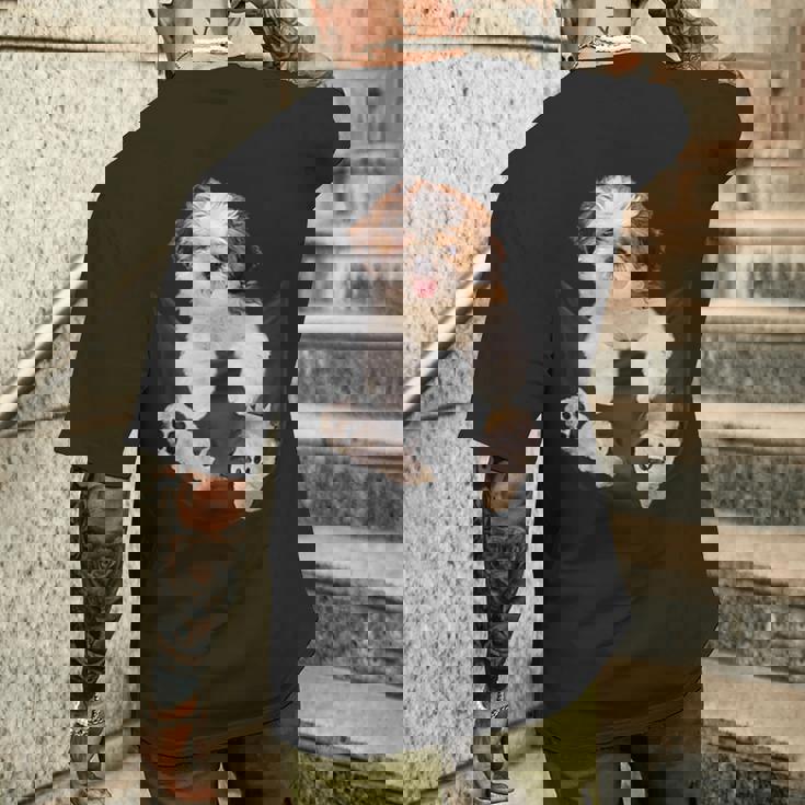 犬好き ギフト シーズー バッグ入り メンズTシャツ バックプリント 彼への贈り物