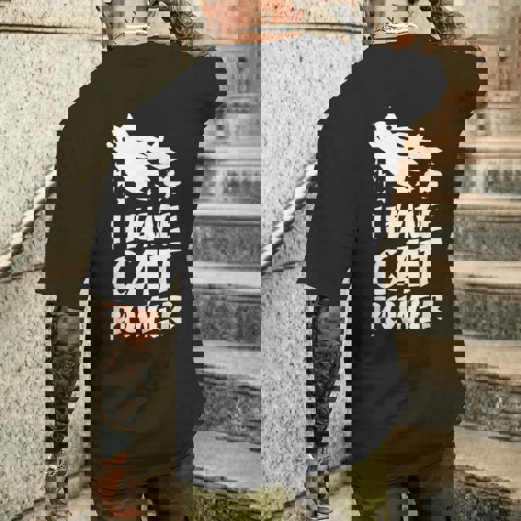 猫 365 I Have Cat Power メンズTシャツ バックプリント 彼への贈り物