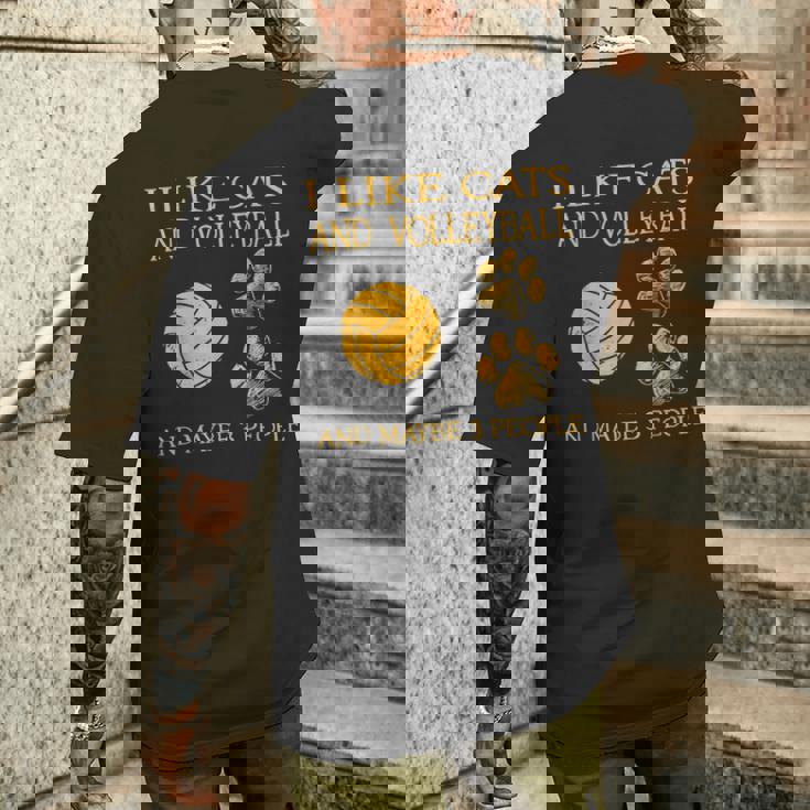 猫やバレーボールが好きで、3人もいるかもしれません。 メンズTシャツ バックプリント 彼への贈り物