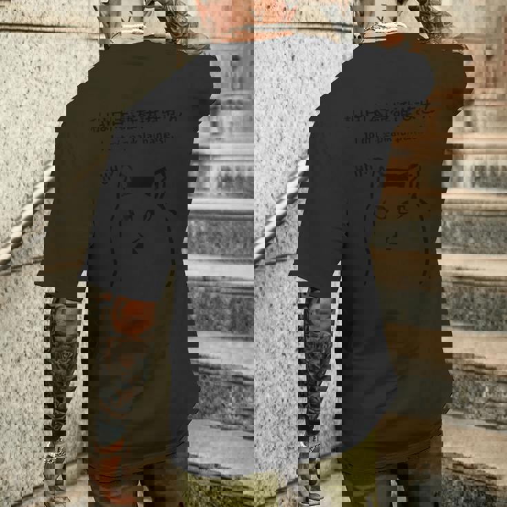 猫私は日本語が話せませんね メンズTシャツ バックプリント 彼への贈り物