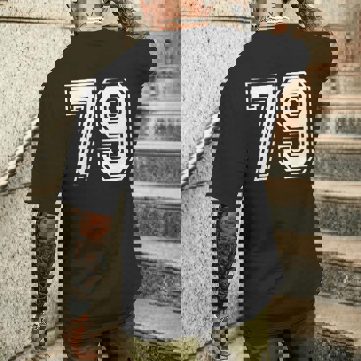 番号 79インチ ホワイト メンズTシャツ バックプリント 彼への贈り物