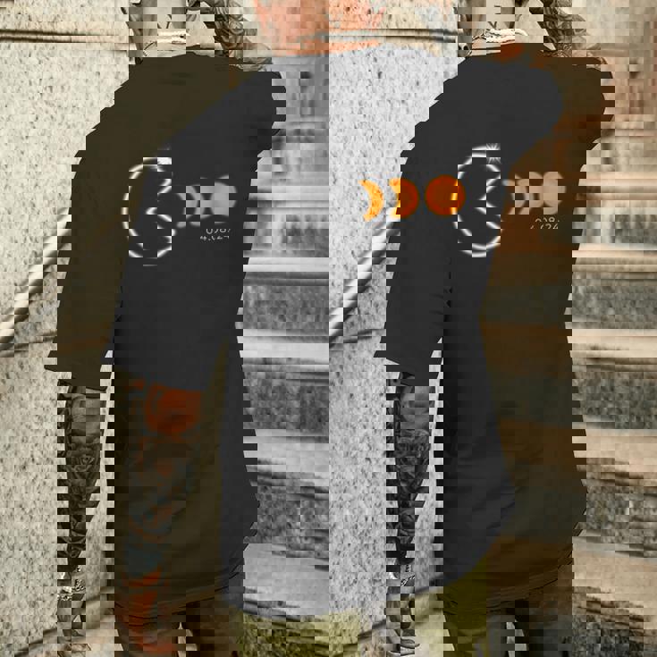 皆既日食 2024年4月8日 ファニーフェーズ トータリティ メンズTシャツ バックプリント 彼への贈り物