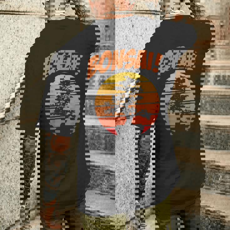 盆栽太平洋盆栽 メンズTシャツ バックプリント 彼への贈り物