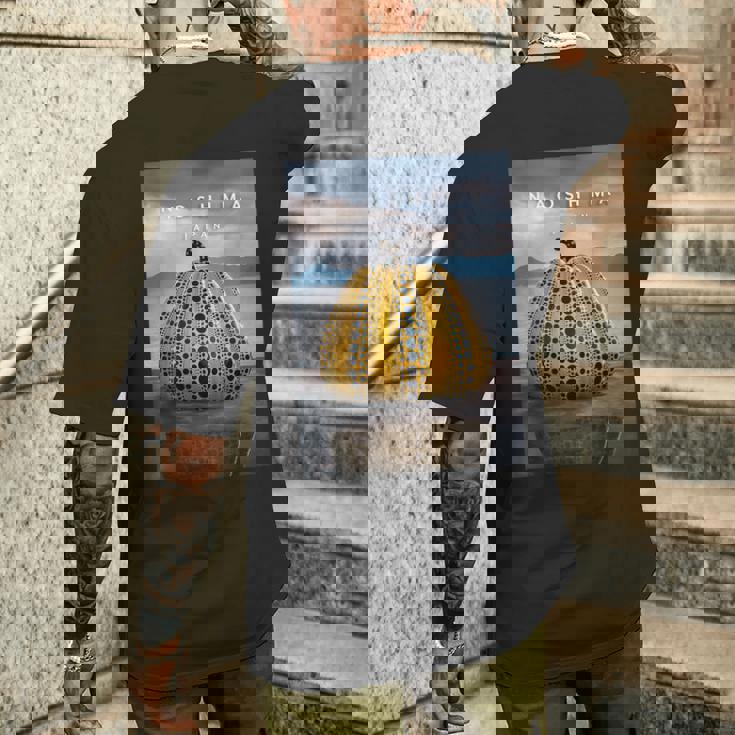 直島 直島 日本 メンズTシャツ バックプリント 彼への贈り物