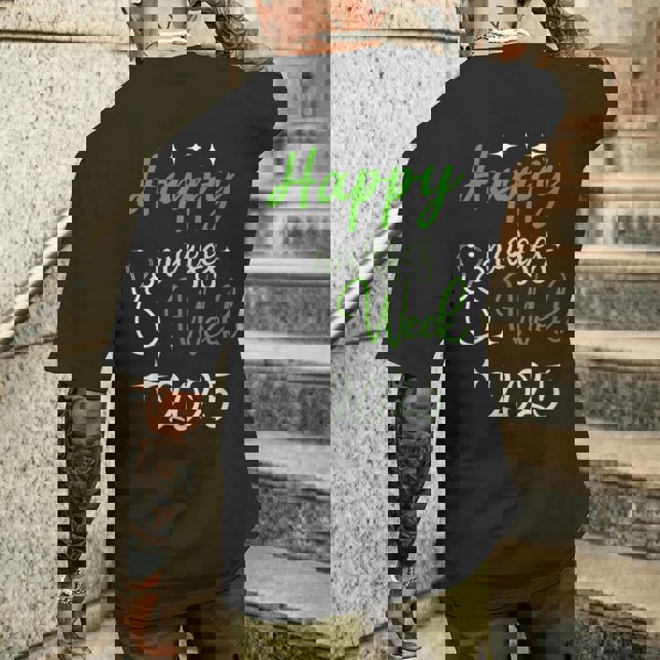 看護師感謝週間-ハッピーナショナルナースウィーク2025 メンズTシャツ バックプリント 彼への贈り物