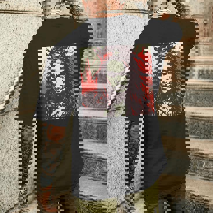 真面目な女王 野生の髪と尖った王冠 メンズTシャツ バックプリント 彼への贈り物