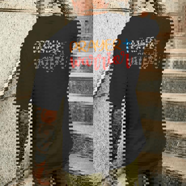 祈り 戦士 神 信仰 イエス メンズTシャツ バックプリント 彼への贈り物