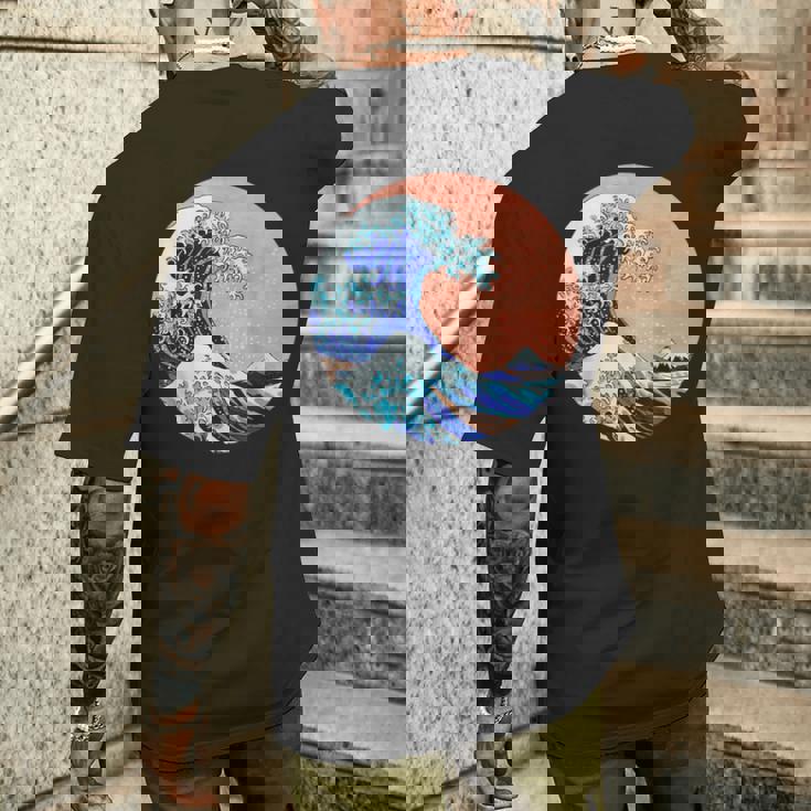 神奈川の偉大な波 日本製 メンズTシャツ バックプリント 彼への贈り物