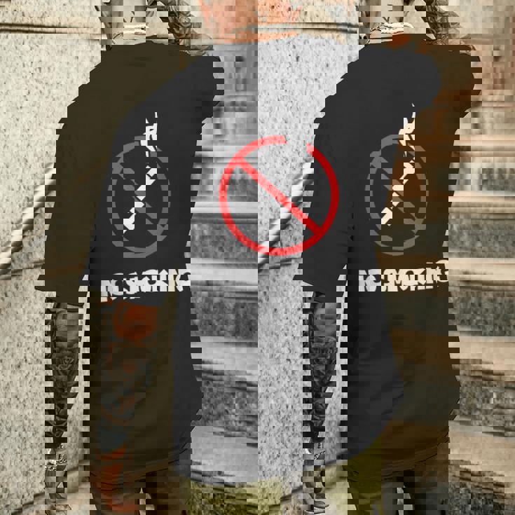 禁煙タバコ禁煙 メンズTシャツ バックプリント 彼への贈り物